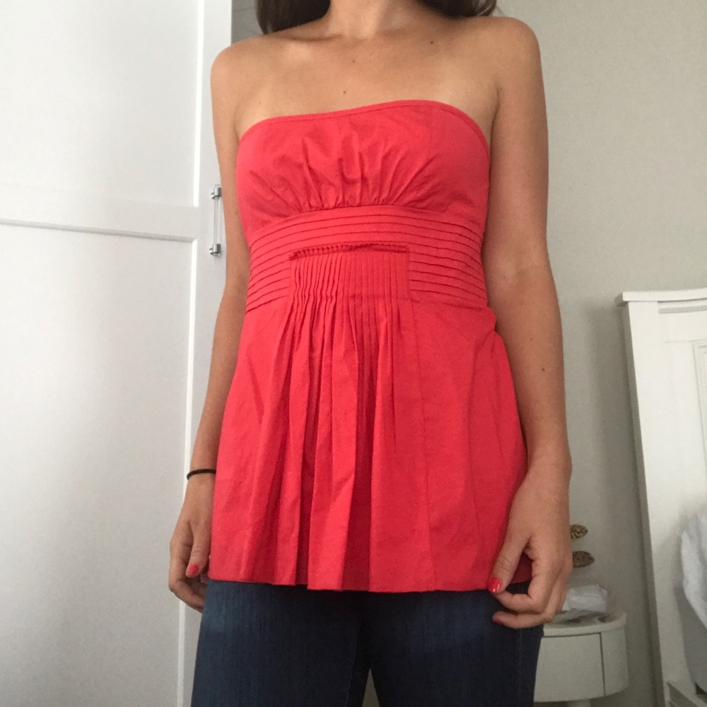 BCBG Size S strapless red top